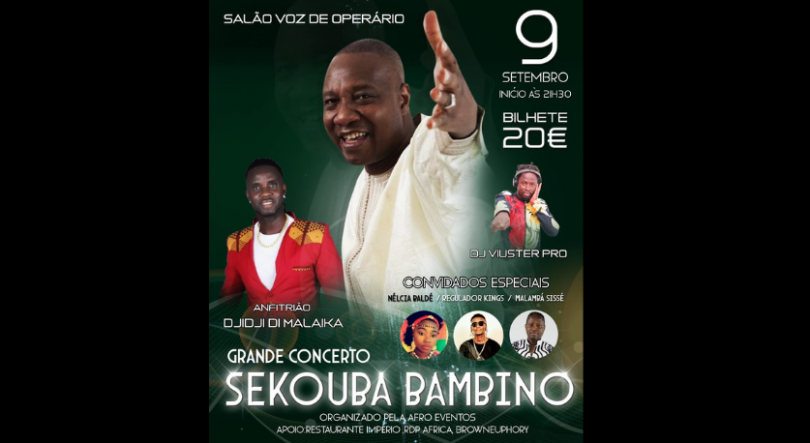 Sekouba Bambino em grande concerto na Voz do Operário – 6 de Setembro