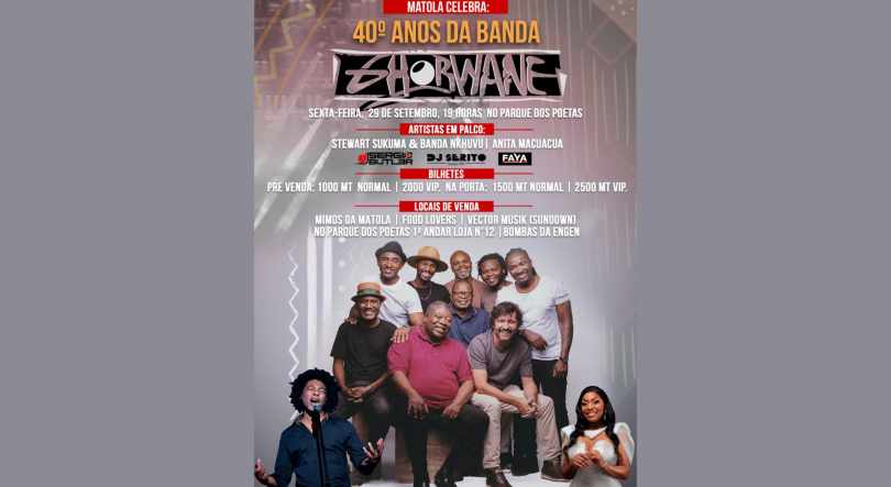 40 anos da Banda Ghorwane – Matola – 29 de setembro