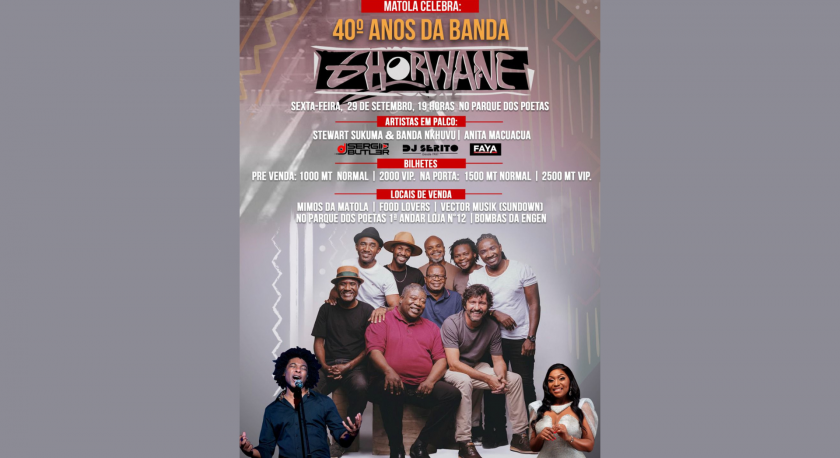40 anos da Banda Ghorwane – Matola – 29 de setembro