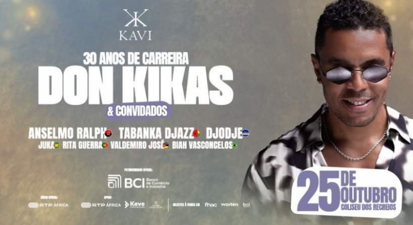 Don Kikas comemora 30 anos de carreira com concerto no Coliseu dos Recreios